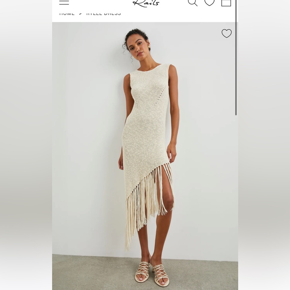 Rails fringe dress in ecru